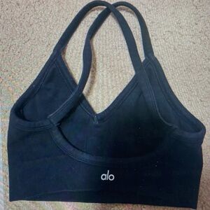 ALO Yoga Double Strap Black Bra